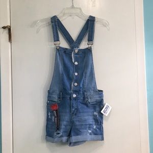 Denim Overall Shorts